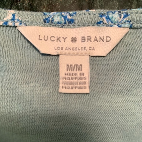 Lucky Brand floral l/s cotton top, size M - Picture 3 of 7